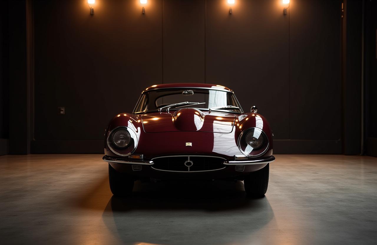 Auto d'epoca di lusso in esposizione